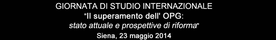 Il superamento dell' OPG: stato attuale e prospettive di riforma