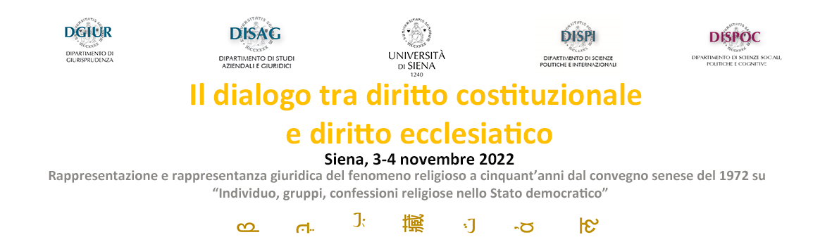 IL DIALOGO TRA DIRITTO COSTITUZIONALE  E DIRITTO ECCLESIASTICO