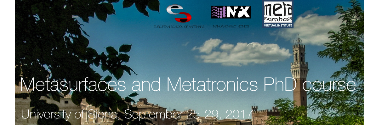 Metasurfaces and Metatronics, PhD course 